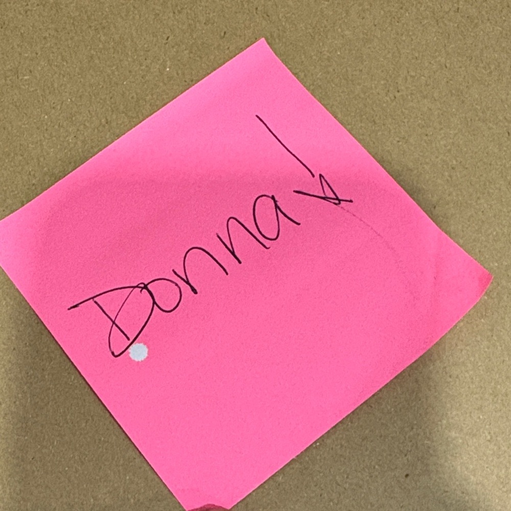 Reserved for Donna Gust